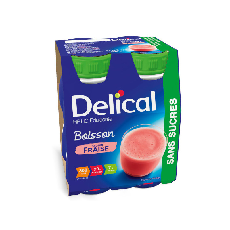 DELICAL Boisson Sans Sucre Fraise 200ml