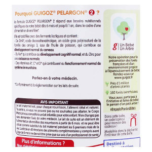 Guigoz Pelargon 2 lait poudre 6 à 12 mois 800gr