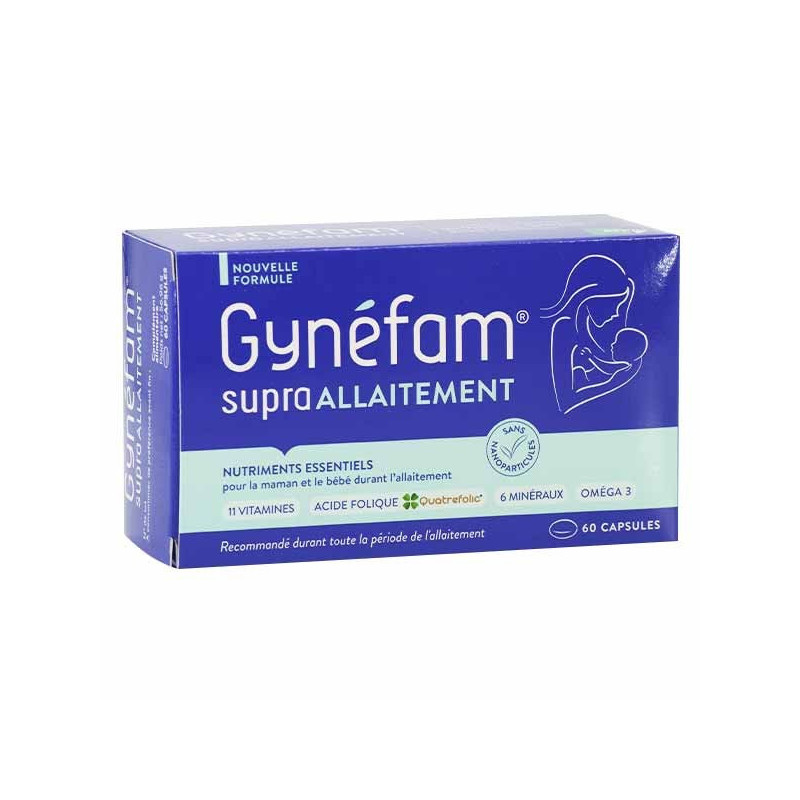 Effik Gynefam Supra Allaitement 60 Capsules - Complément Alimentaire Femmes  Allaitantes - Énergie et Vitalité - Allaitement Maternel Optimal -  Développement Bébé : : Bébé et Puériculture